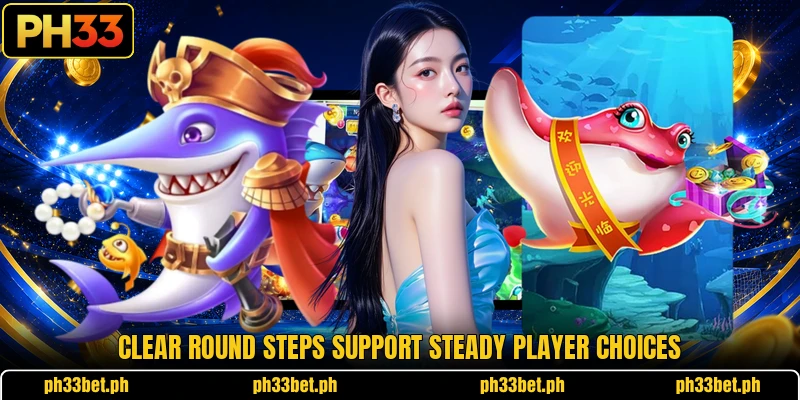 Clear round steps support steady player choices Clear round steps support steady player choices