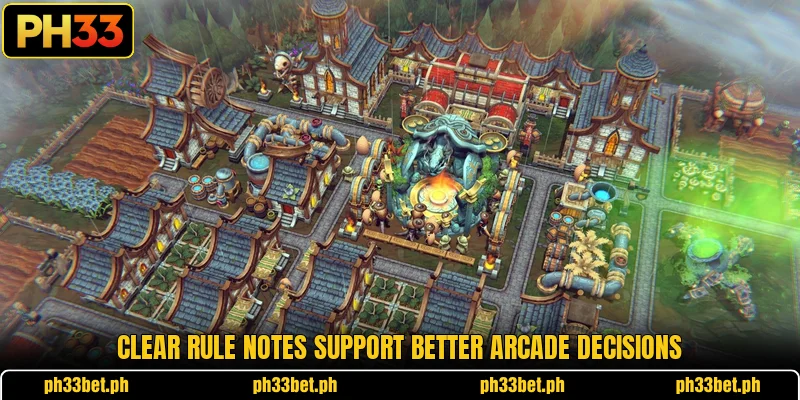 Clear rule notes support better arcade decisions Clear rule notes support better arcade decisions