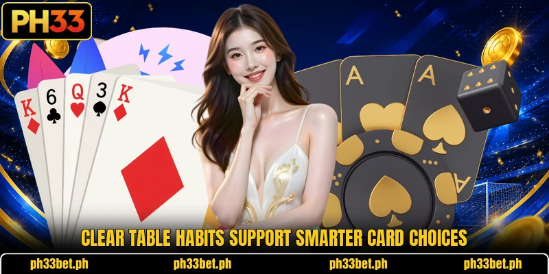 Clear table habits support smarter card choices Clear table habits support smarter card choices