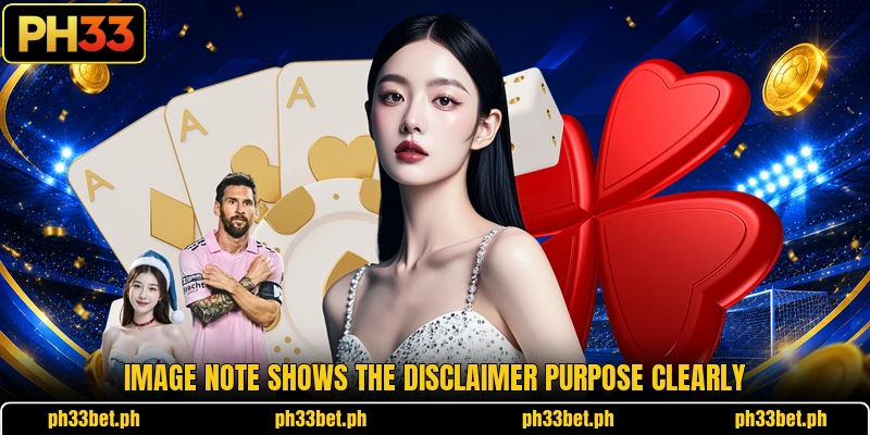 Image note shows the disclaimer purpose clearly Image note shows the disclaimer purpose clearly