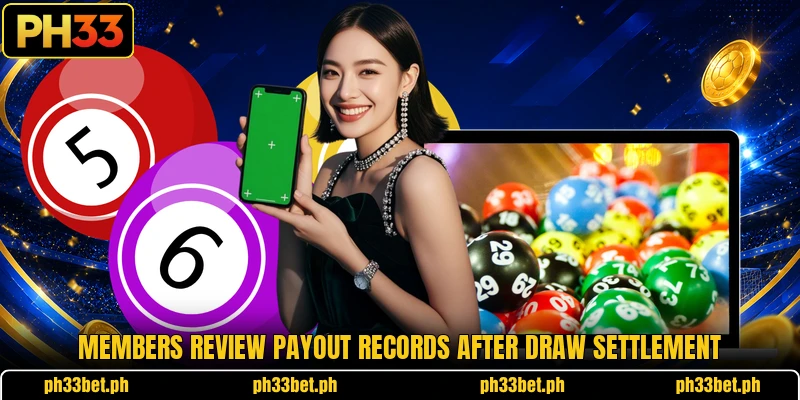 Members review payout records after draw settlement Members review payout records after draw settlement