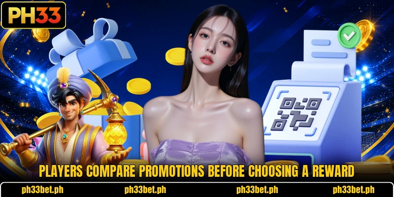 Players compare Promotions before choosing a reward Players compare Promotions before choosing a reward