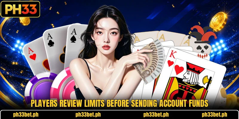 Players review limits before sending account funds Players review limits before sending account funds