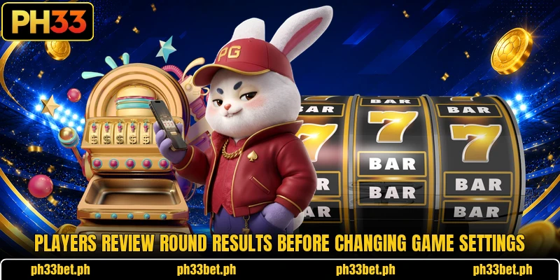 Players review round results before changing game settings Players review round results before changing game settings