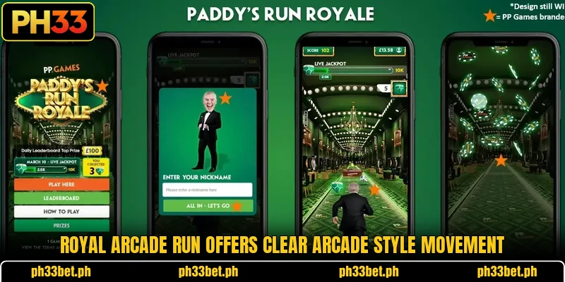 Royal Arcade Run offers clear arcade style movement