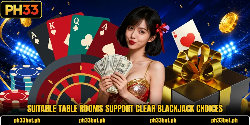 Suitable table rooms support clear blackjack choices Suitable table rooms support clear blackjack choices